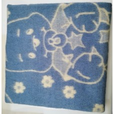 Одеяло шерстяное голубое 85%шерсть, 15%ПЕ